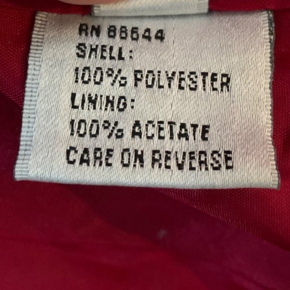 John Meyer Womens Embroidered Floral Embellished Crystals Blazer Jacket Red 16W - Picture 8 of 10